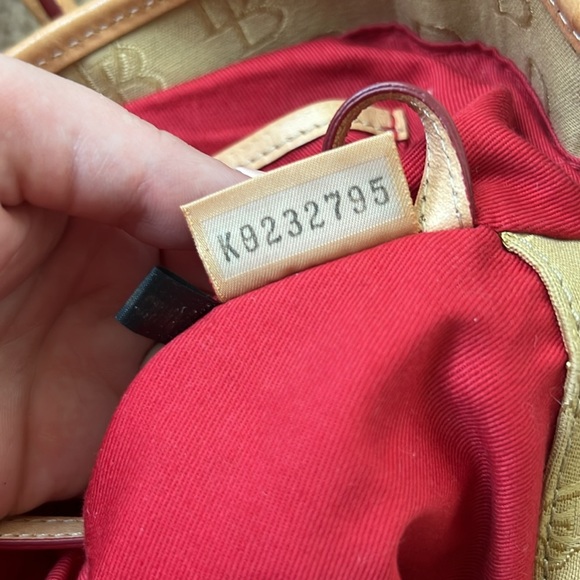 Vintage Dooney & Bourke Signature Monogram DB Logo Canvas/Leather Shoulder Bag - Picture 11 of 13